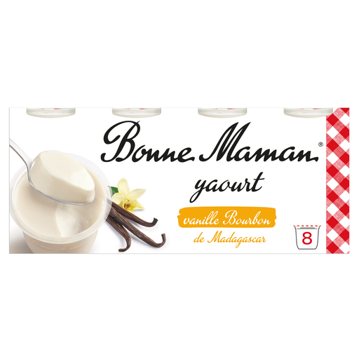 [3608580191513] BONNE MAMAN Madagascar Bourbon Vanilla Yogurt 8 pots of 125 g