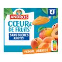 ANDROS COEUR DE FRUITS Apple Apricot Cups 4x97g