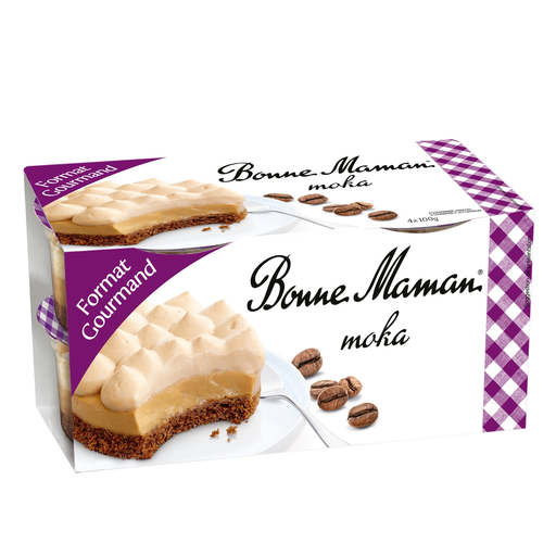 [3608580902706] BONNE MAMAN Moka Dessert 4 pots of 100 g