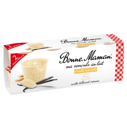 [3608580966128] BONNE MAMAN Vanilla Milk Semolina 6 x 800 g