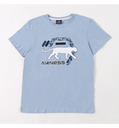 AIRNESS Crew neck short sleeve t-shirt with print men Sky blue