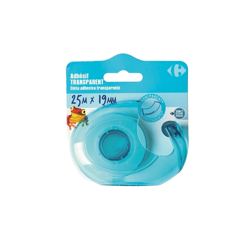 [3610882114794] CARREFOUR Ruban adhésif 19mm x 25m avec dévidoir