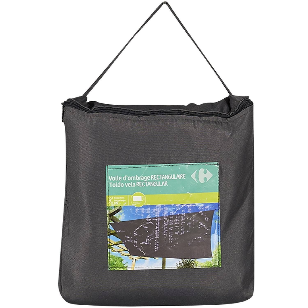 CARREFOUR Rectangular Shade Sail 4x3m Dark Grey