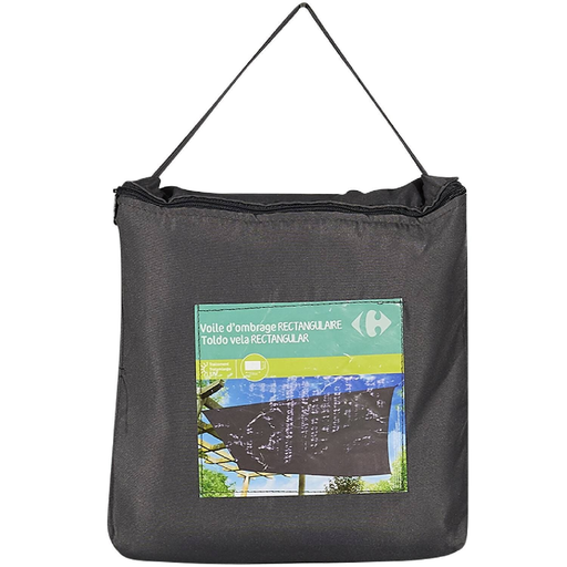 [3614610005392] CARREFOUR Rectangular Shade Sail 4x3m Dark Grey
