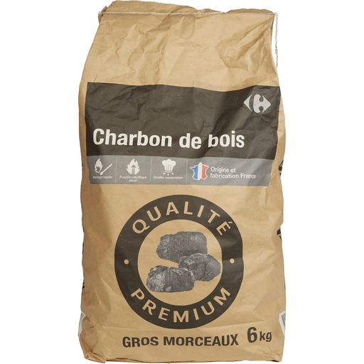 [3614610832677] CARREFOUR Premium Charcoal Large Pieces 6 kg