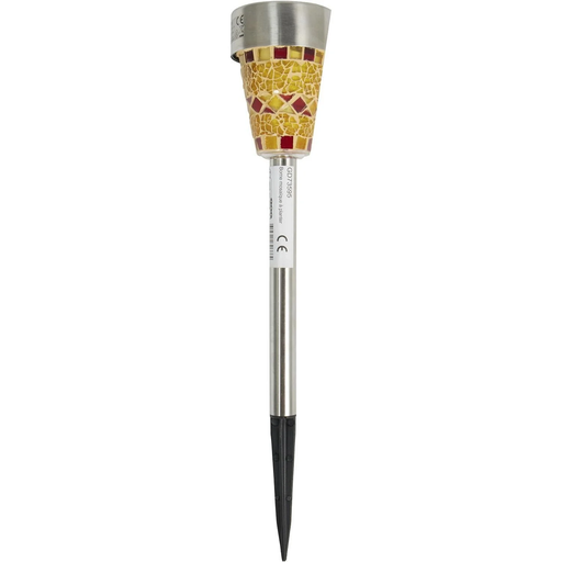 [3614612306664] CARREFOUR Solar Garden Stake LED Light H49.5cm Mosaic, per unit
