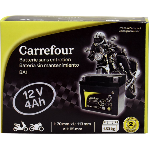 [3614612458356] CARREFOUR Bateria 2 rodas 12V 4AH