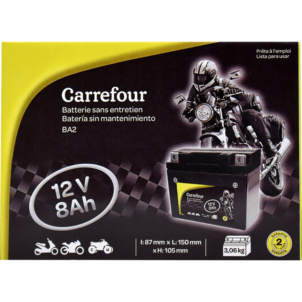 CARREFOUR Motorcycle Battery 12V 8AH