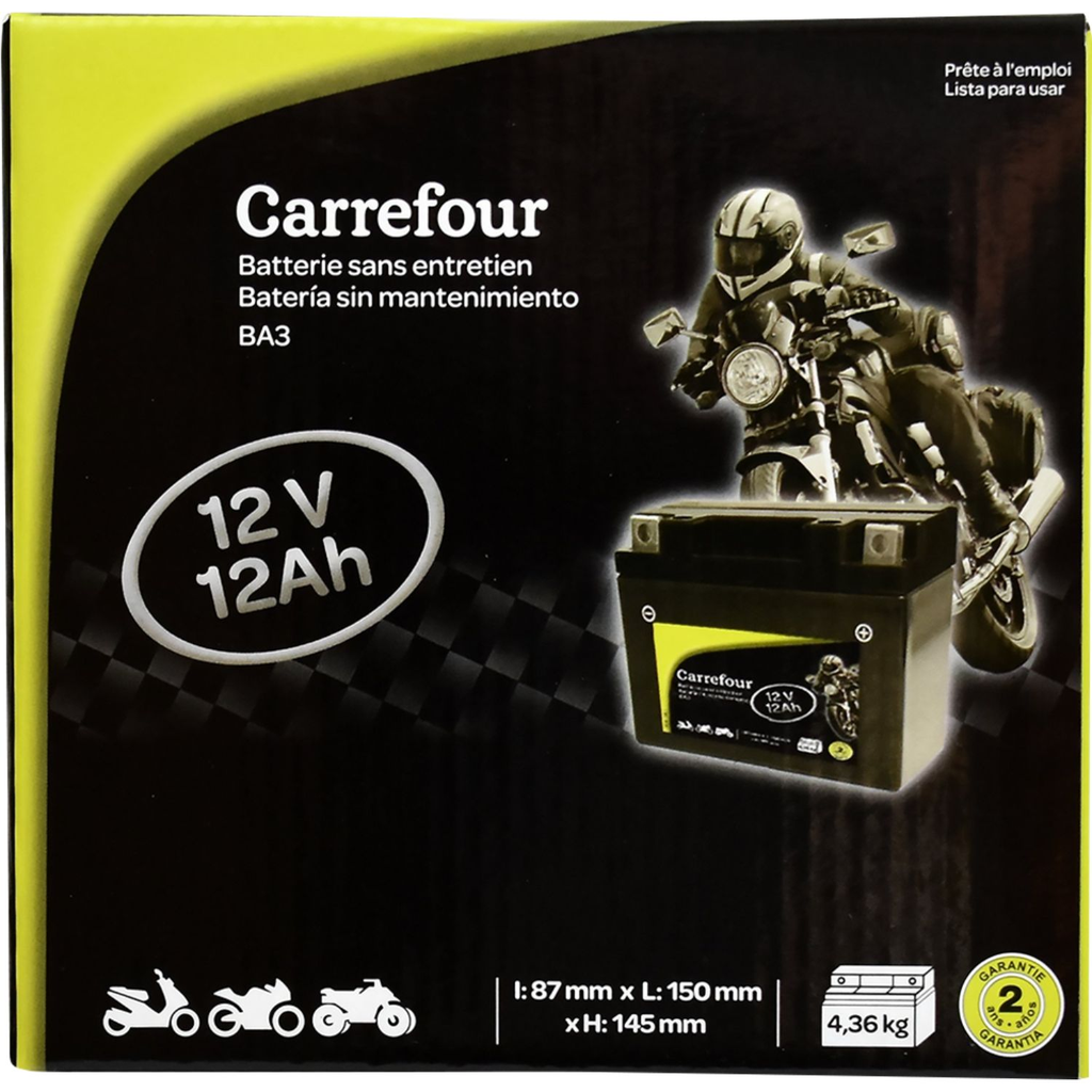 CARREFOUR Motorcycle Battery 12V 12AH
