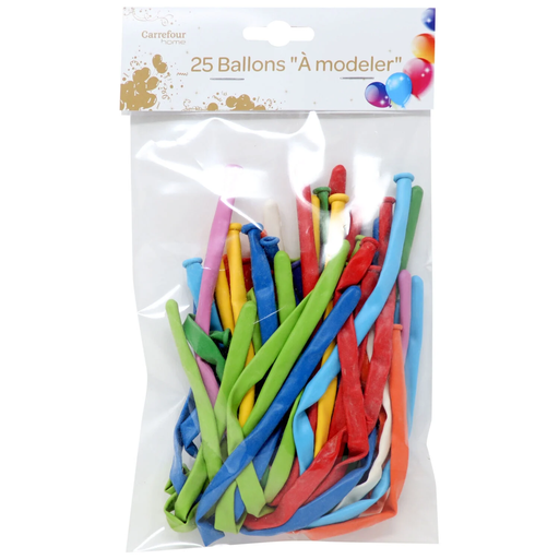 [3614614001031] CARREFOUR Ballon à modeler le lot de 25