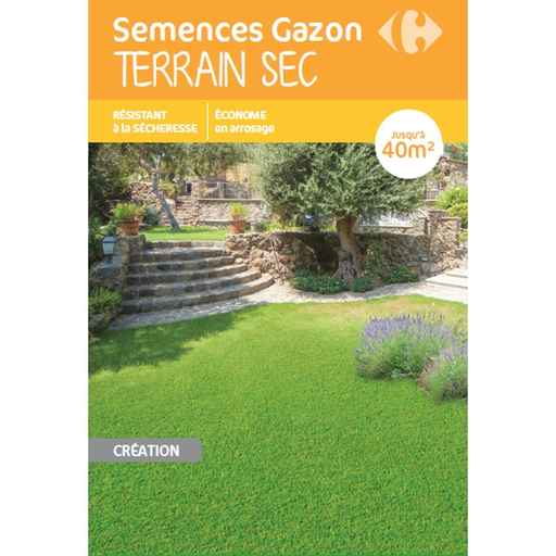 [3615004104660] CARREFOUR Semences gazon terrain sec 1 kg