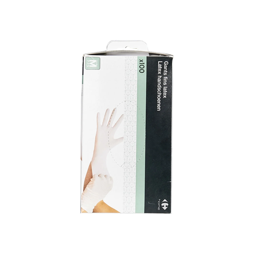[3616181588533] CARREFOUR Luvas de látex TM, embalagem de 100 pares