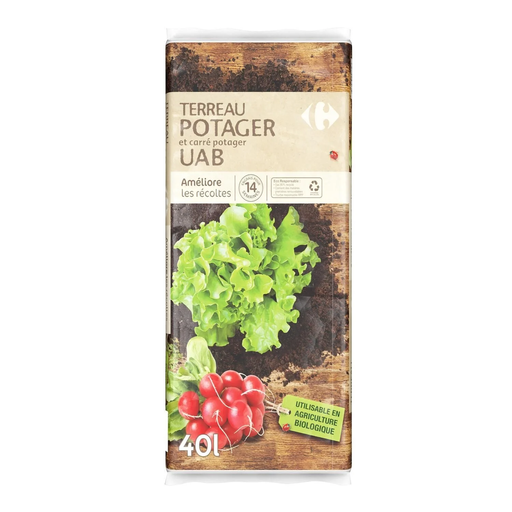 [3616473903723] CARREFOUR Vegetable Soil Suitable for Organic Farming 40 L