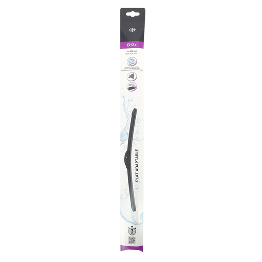 [3616474669291] CARREFOUR Escova limpa para-brisas plana adaptável B13+ 530mm