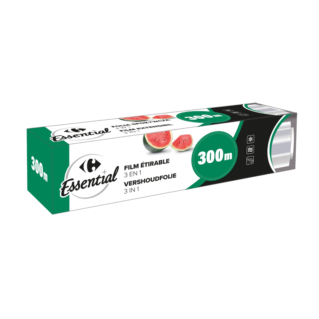 CARREFOUR 3-in-1 Cling Film 300m