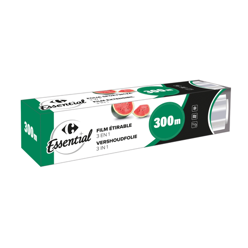 [3616474680470] CARREFOUR 3-in-1 Cling Film 300m