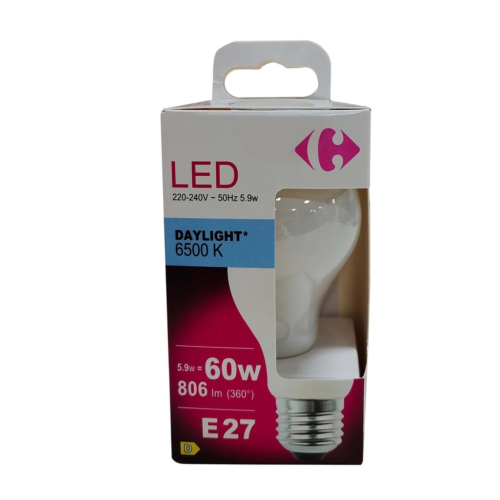 CARREFOUR LED Bulb E27 Standard Cool White 60W 1 unit