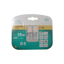CARREFOUR Led Bulb G9 Capsule Warm White 35W pack of 2 bulbs