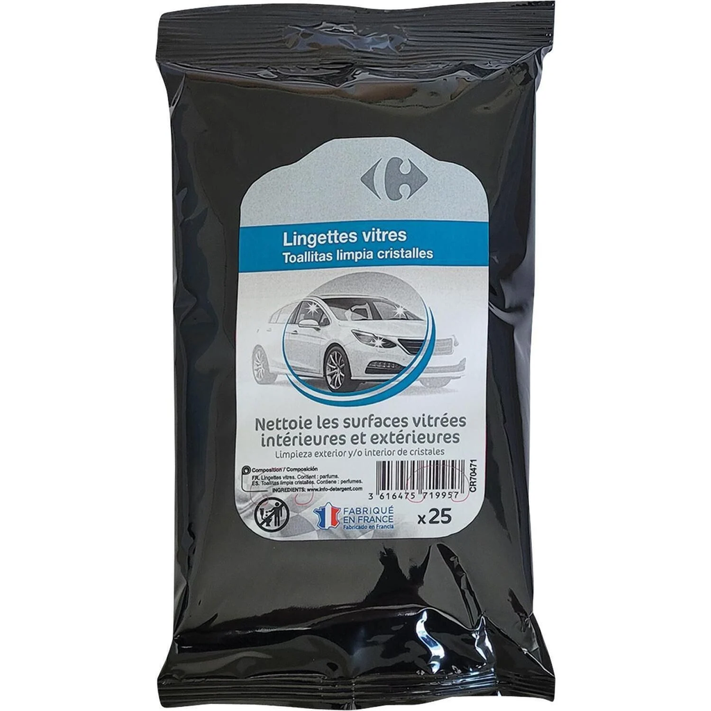 CARREFOUR Toallitas cristales x25