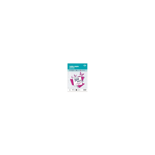 [3616475738514] CARREFOUR Perforated loose-leaf paper 21x29.7cm pack of 200 sheets