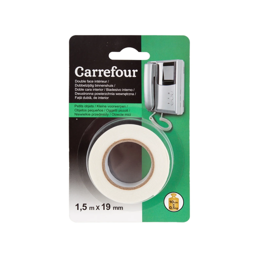 [3616475888844] CARREFOUR Double-sided tape 1.5mx19mm