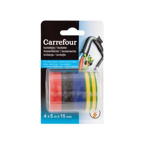[3616475888943] CARREFOUR Insulation tape 5mx15mm pack of 4