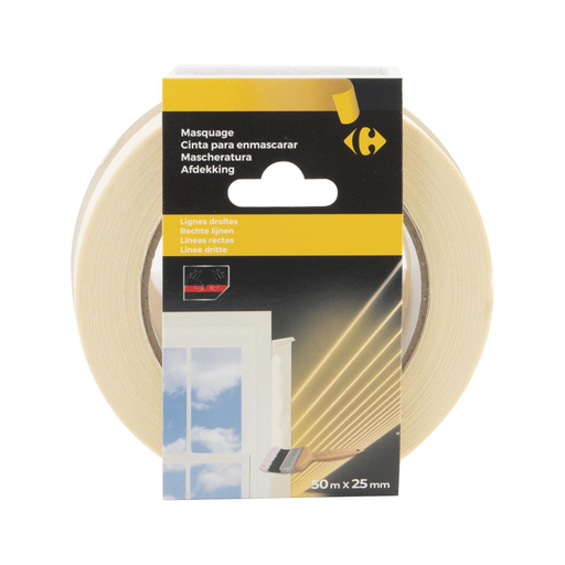 [3616475888974] CARREFOUR Fita de Mascaramento Linha Reta 50mx25mm