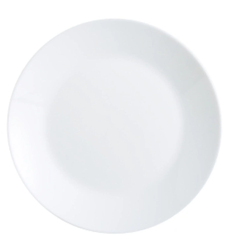 [3616479228592] CARREFOUR Assiette Plate Blanche en Opale 25cm l'unité