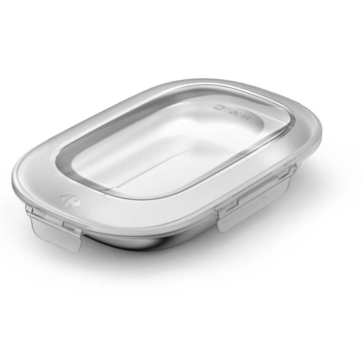 [3616479612216] CARREFOUR Stainless Steel Rectangular Flat Container with Lid 1.1 L
