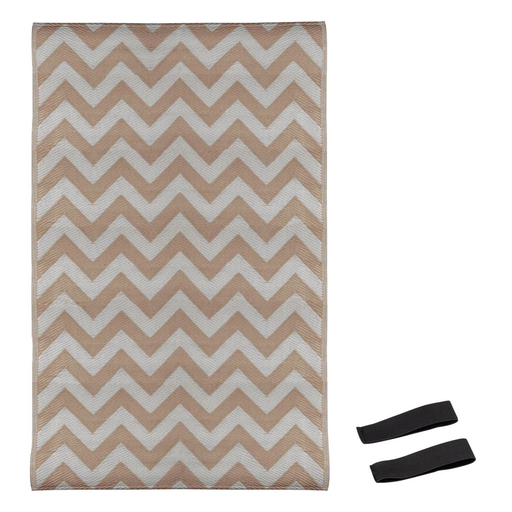 [3616479614821] CARREFOUR Outdoor Rug 120x180cm Beige Patterns per unit