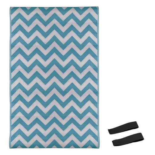 [3616479615255] CARREFOUR Outdoor Rug 120x180cm Ocean Blue Patterns