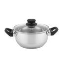 SIMPL Cacerola Acero Inoxidable 20cm Sin Revestimiento Todos Fuegos Incluida Inducción Con Tapa 2,8 L