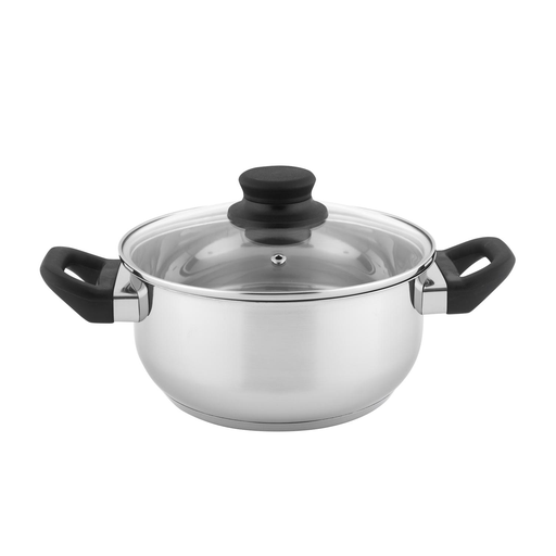 [3616953015588] SIMPL Cacerola Acero Inoxidable 20cm Sin Revestimiento Todos Fuegos Incluida Inducción Con Tapa 2,8 L