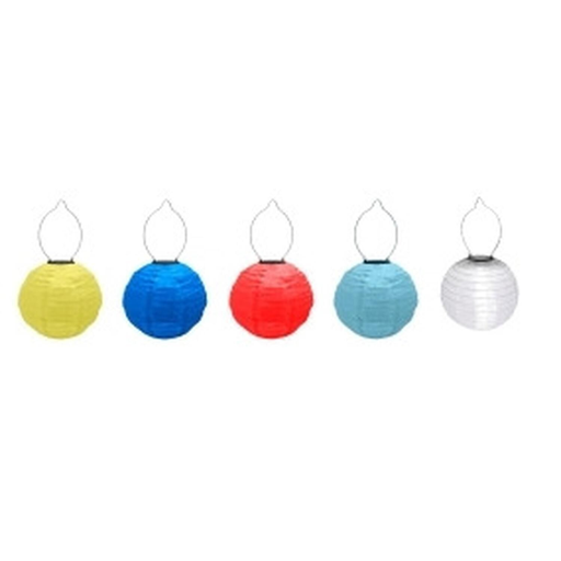 [3616953520488] CARREFOUR Outdoor Solar Hanging Lantern Fabric Lamp 25cm IP44