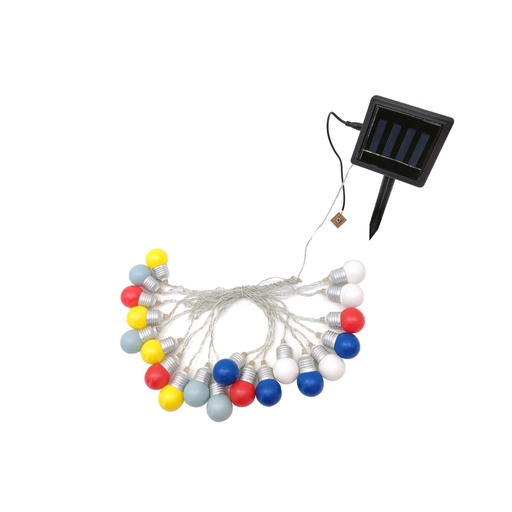[3616957587586] CARREFOUR Grinalda Luminosa Solar Guinguette 20 LED Branco a grinalda