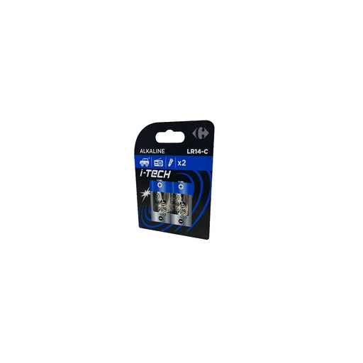 [3616957792577] CARREFOUR Alkaline Batteries LR14-C 1.5V I-Tech x2
