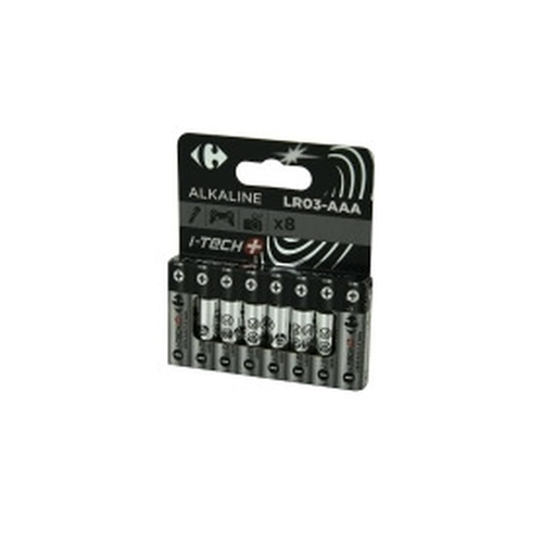 [3616957792614] CARREFOUR Alkaline Batteries LR03-AAA 1.5V I-Tech+ x8