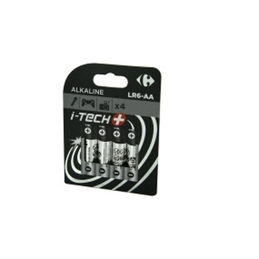 [3616957792621] CARREFOUR Alkaline Batteries LR6-AA 1.5V I-Tech+ x4