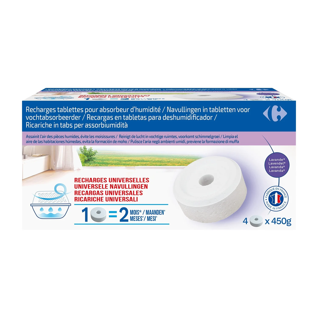 CARREFOUR Moisture Absorber Refill Tablet Lavender 4-pack