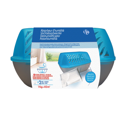 [3616958291918] CARREFOUR Absorbedor de Humedad 40m² con 1 Bloque 1 kg