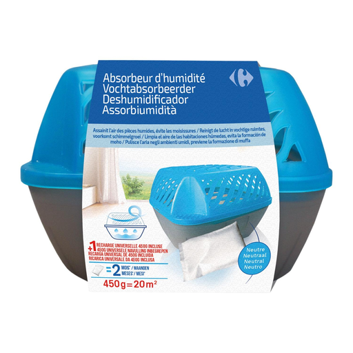 [3616958293882] CARREFOUR Moisture Absorber 20m² with one Universal Neutral Refill 450 g