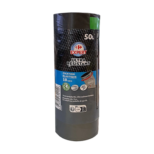 [3616958314150] CARREFOUR Bolsa de Basura 50 L el rollo de 10 bolsas