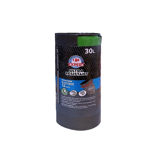 [3616958314167] CARREFOUR Sac Poubelle 30 L le rouleau de 15 sacs