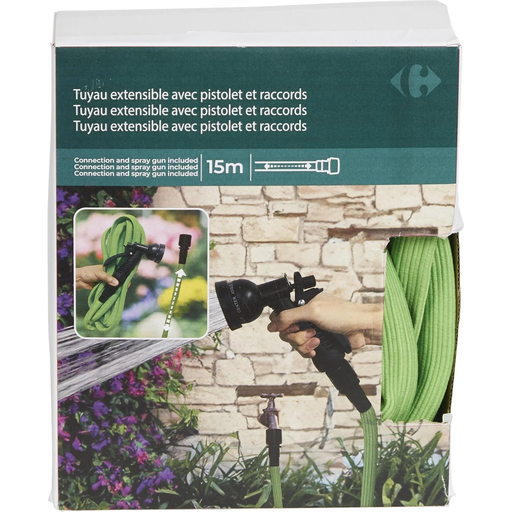 [3616958710600] CARREFOUR Expandable Garden Hose 7.5 to 15m