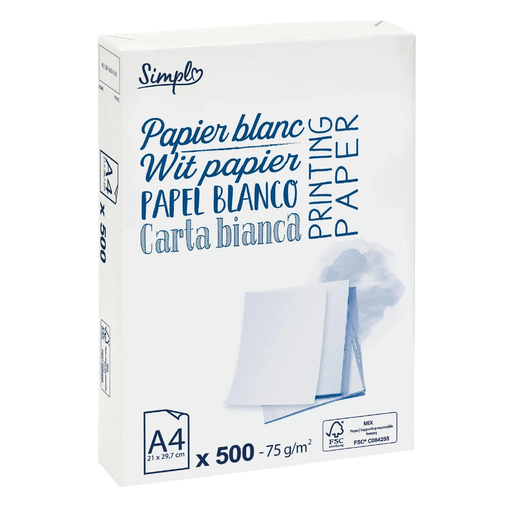 [3616959335734] SIMPL Resma de papel A4 500 folhas 75 g