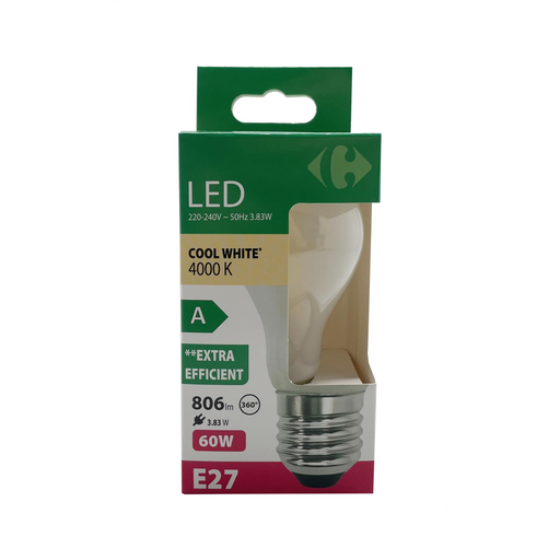[3617702185699] CARREFOUR LED Bulb 60W E27 per unit