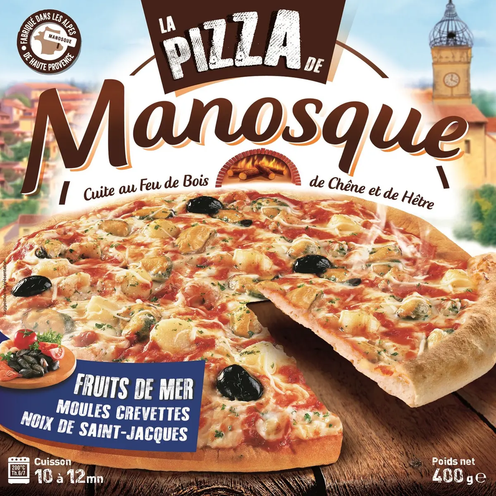 MANOSQUE Pizza de marisco horneada a leña 0.4 kg