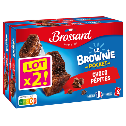 [3660140935104] BROSSARD Mini brownies with chocolate chips 2 x 240 g