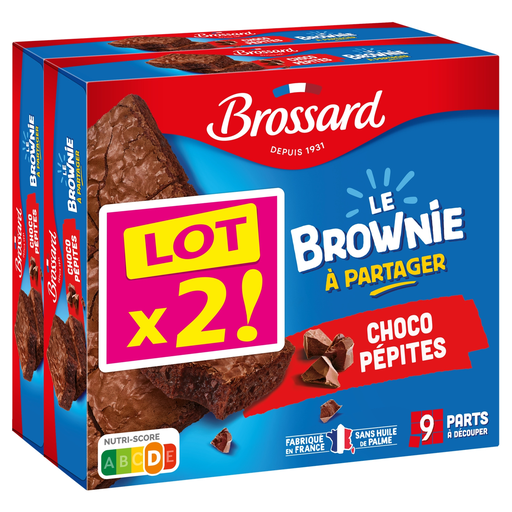 [3660140935302] BROSSARD Brownie aux Pépites de Chocolat 2 x 285 g