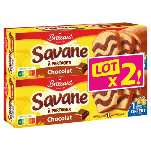 [3660140949507] BROSSARD Savane classic chocolate marble cake 2 boxes of 310 g